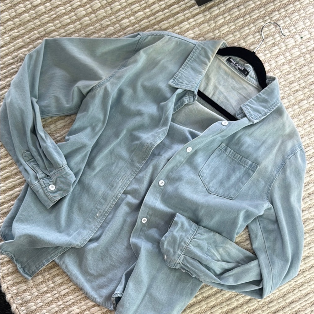 Light Blue Button-Up Shirt Denim